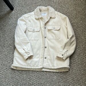 Old Navy fleece lined Cream Jean Jacket.